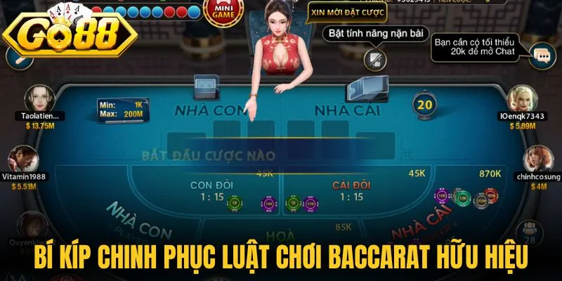 Luật Chơi Baccarat Go88 Hướng Dẫn Chi Tiết Cho Người Mới 3 Bí kíp giúp anh em chinh phục luật chơi Baccarat hữu hiệu