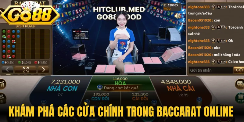 Baccarat Online - Đọc Vị Bàn Đấu Chuẩn Qua Từng Lá Bài 1 Khám phá các cửa chính trong baccarat online