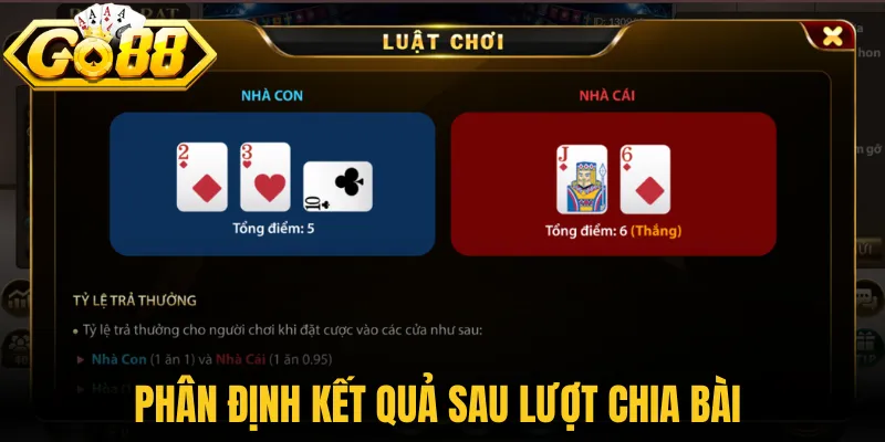 Baccarat Online - Đọc Vị Bàn Đấu Chuẩn Qua Từng Lá Bài 2 Phân định kết quả sau lượt chia bài